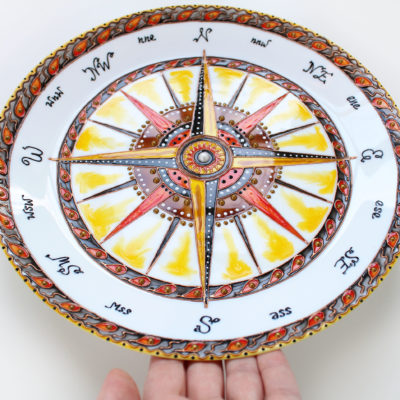 декоративная тарелка компас