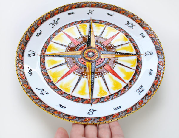 декоративная тарелка компас