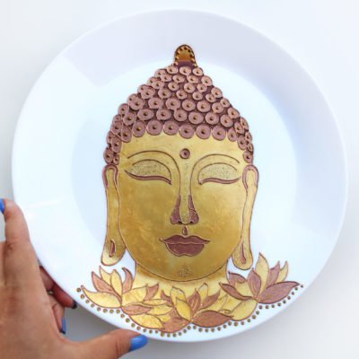 Декоративная тарелка «Золотой Будда»