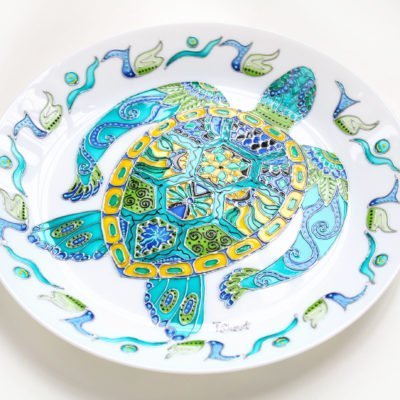 «Черепаха-вдохновитель» тарелка на стену