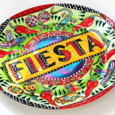 «Fiesta» Декоративная тарелка с ручной росписью