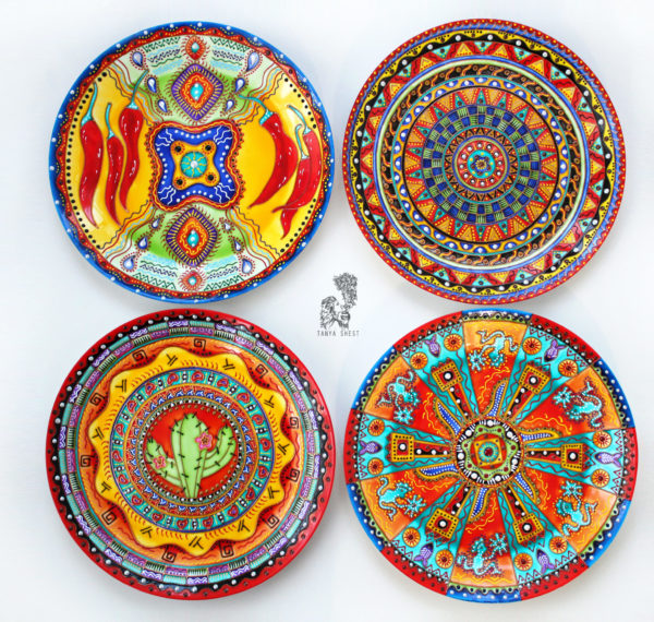 мексиканский набор из 4 тарелок