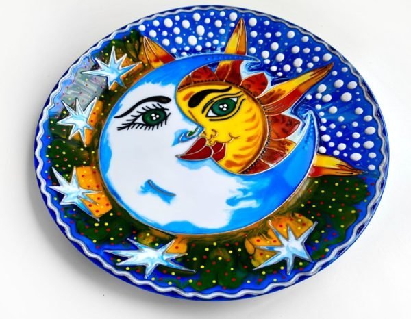 тарелка на стену солнце и луна