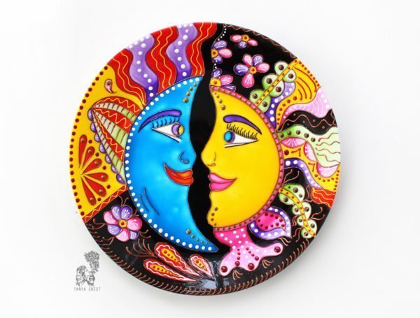 тарелка Луна и Солнце