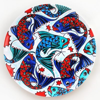 «Рыбки в скандинавском стиле» декоративная тарелка для украшения стен 32 и 40 см