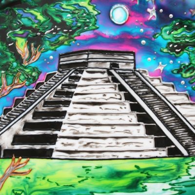 «Мексиканская пирамида» декоративная тарелка на стену