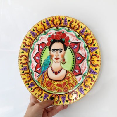 «Фрида Кало»(Frieda Kahlo) декоративная тарелка на стену с ручной росписью