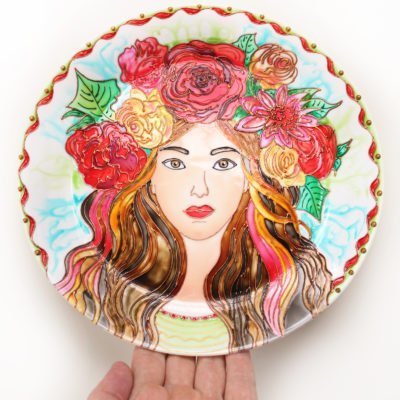 «Весна» Декоративная тарелка из серии Времена года, Красавица-Весна
