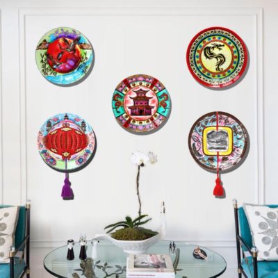 «В Китайском стиле» набор из 5-ти тарелок на стену