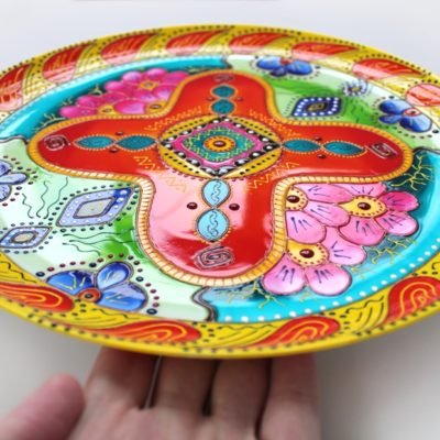 Декоративная тарелка «Мексиканские цветы»