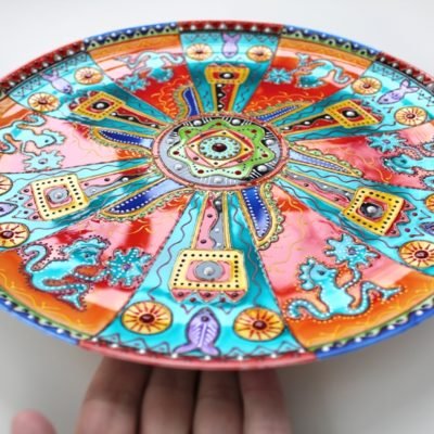Декоративная тарелка «Мексиканские обезьянки»
