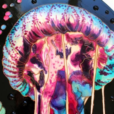 Картина круглая «Медуза светящаяся» — светится в темноте