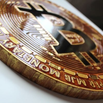 Биткоин Круглая картина Монета-талисман Bitcoin