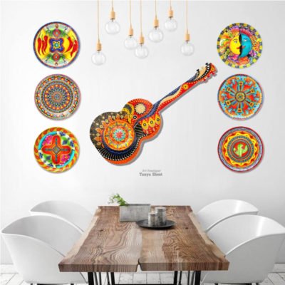 «Фиеста — и восходит солнце» Декоративные тарелки с гитарой — Декор на стену