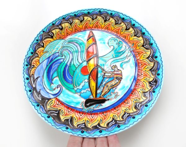 Виндсерфинг Windsurfing декоративная тарелка на стену