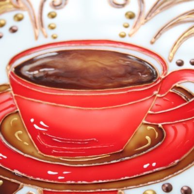 Декоративная тарелка с кофе «Coffe time» — Время кофе