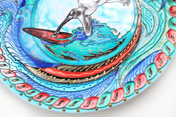 Серфинг - покоряем волны декоративная тарелка на стену