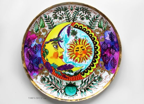Декоративная тарелка Люби как луна