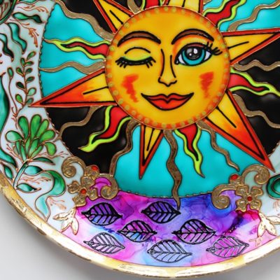 «Солнечный позитив» Декоративная тарелка, светится в темноте