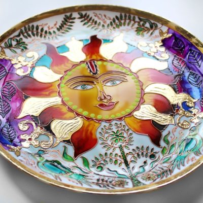 Декоративная тарелка «Энергия Солнца» Золотое Солнце