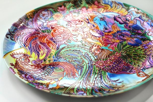 Декоративная тарелка Цветущий сад