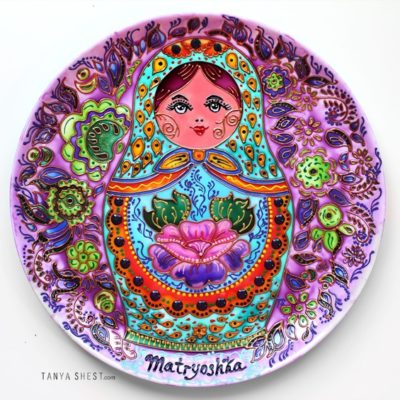 Декоративная тарелка Матрёшка Matryoshka