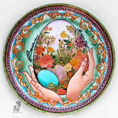 Декоративная тарелка Весна яйцо