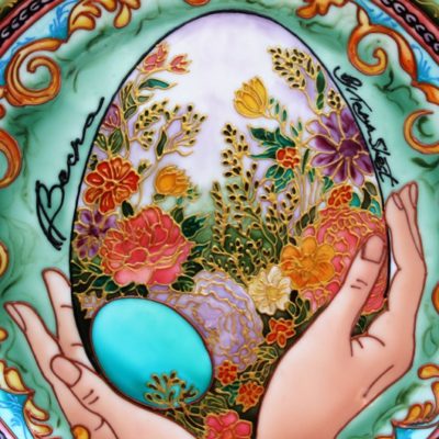 Декоративная тарелка «Весна» — яйцо Декор для дома