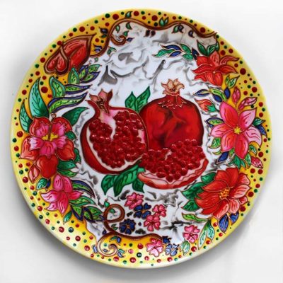 Декоративная тарелка Гранаты